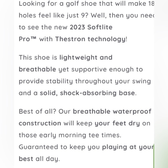 Softlite Pro Thestron Golf Shoes mens size 12 - Picture 3 of 9